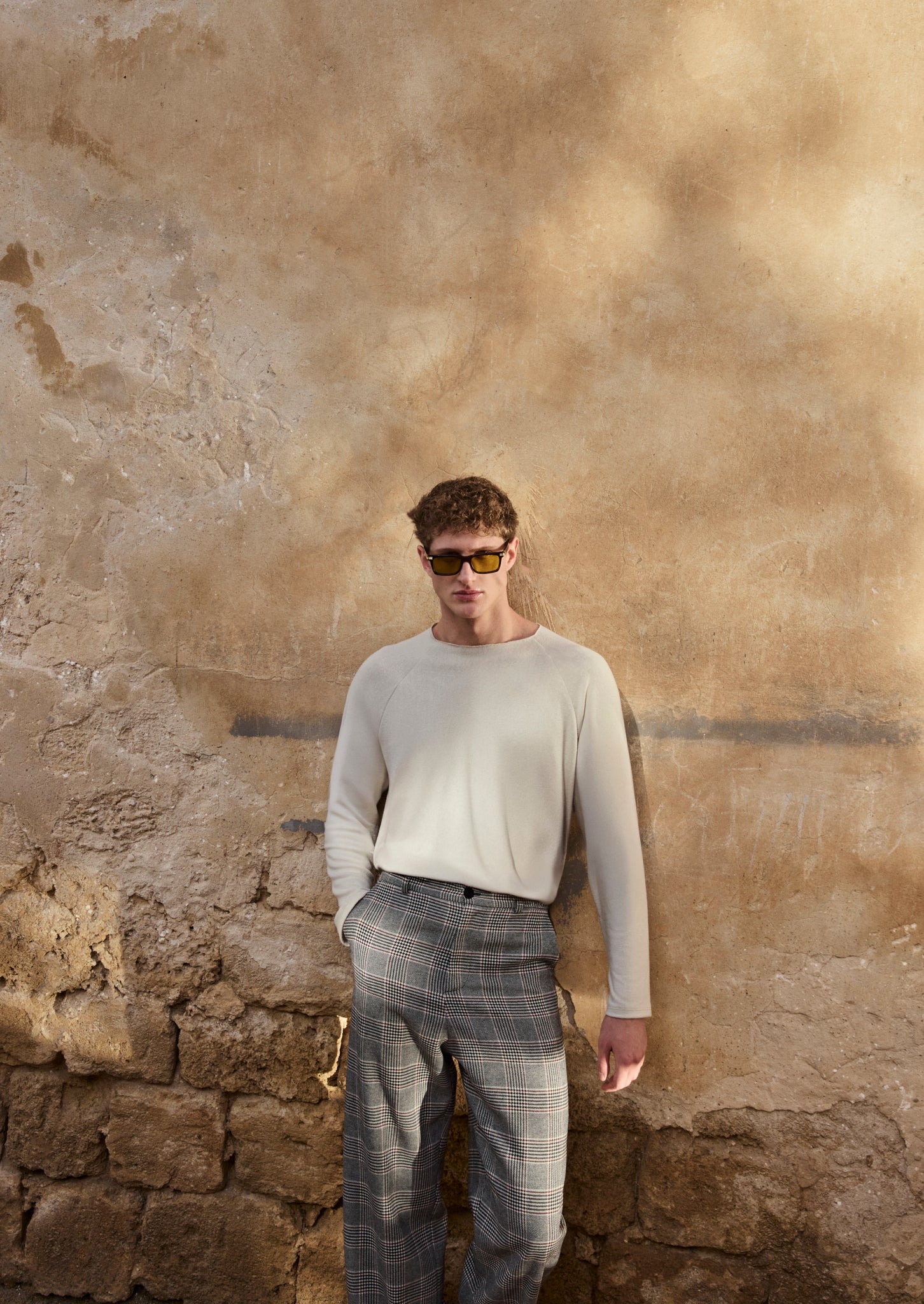 Prince of Wales Check Wool Pants