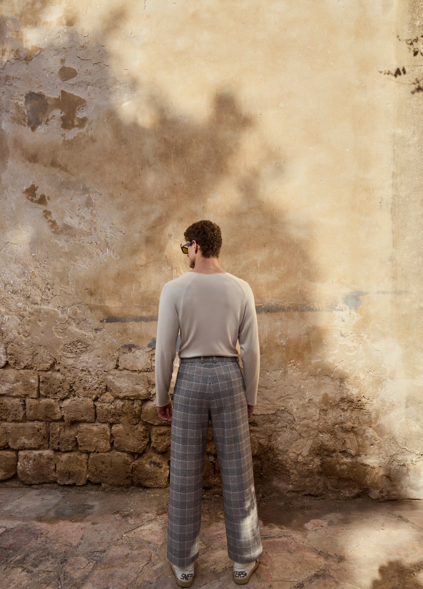 Prince of Wales Check Wool Pants