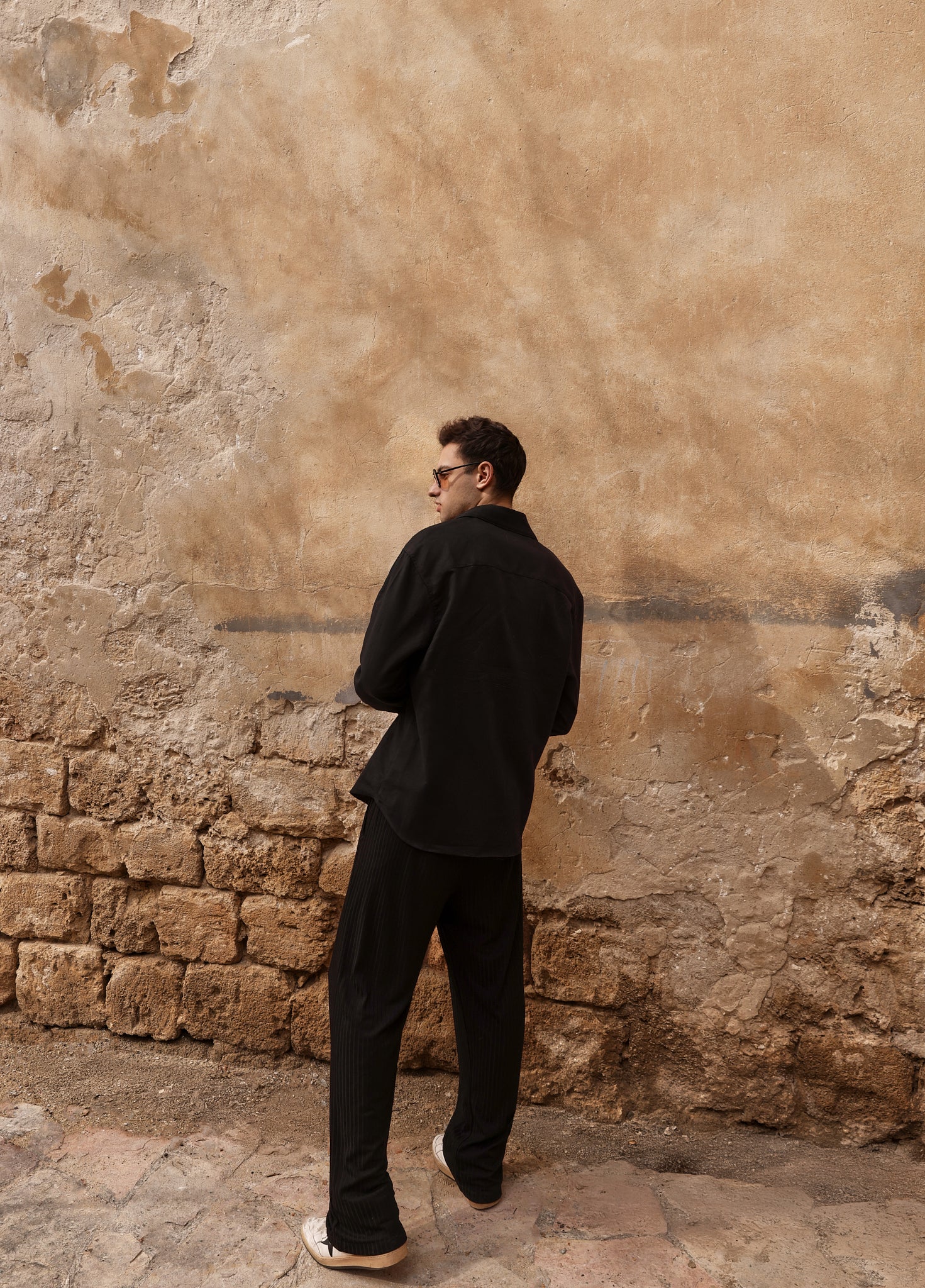 Matte Black Linen Dress Shirt