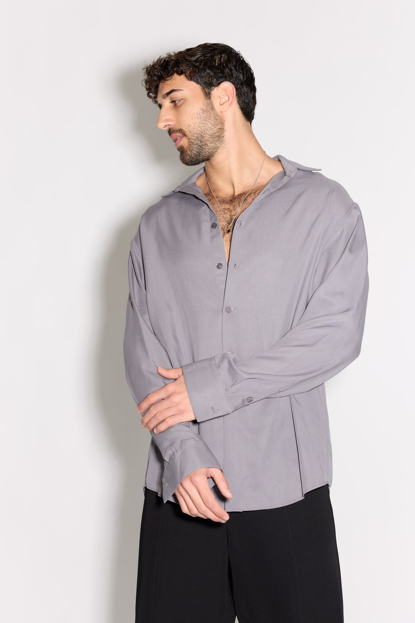 Lavender Gray Dress Shirt